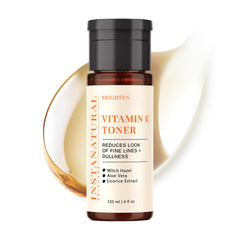 InstaNatural front bottle view showing clear toner for brightening