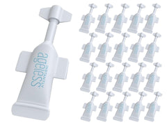 Instantly Ageless front packaging showing compact vial box and branding for convenience