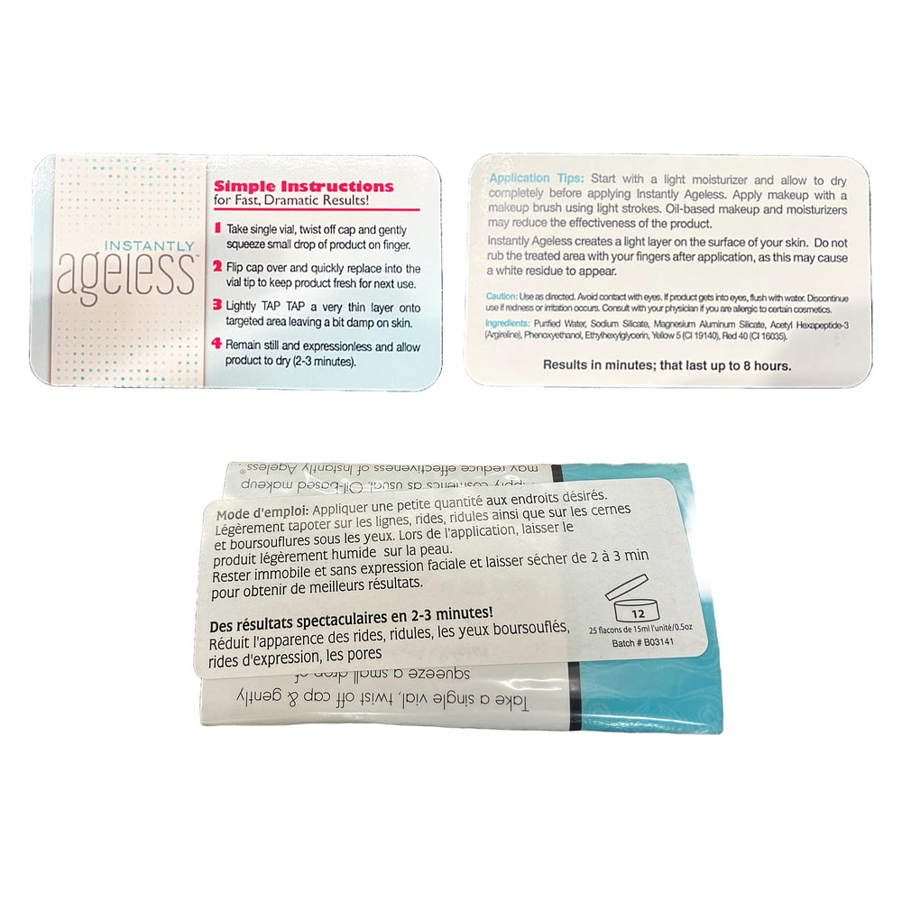 Instantly Ageless label and ingredients closeup highlighting product transparency benefit
