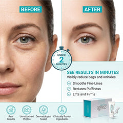 Instantly Ageless open vial detail with gel drop ready to apply for quick smoothing
