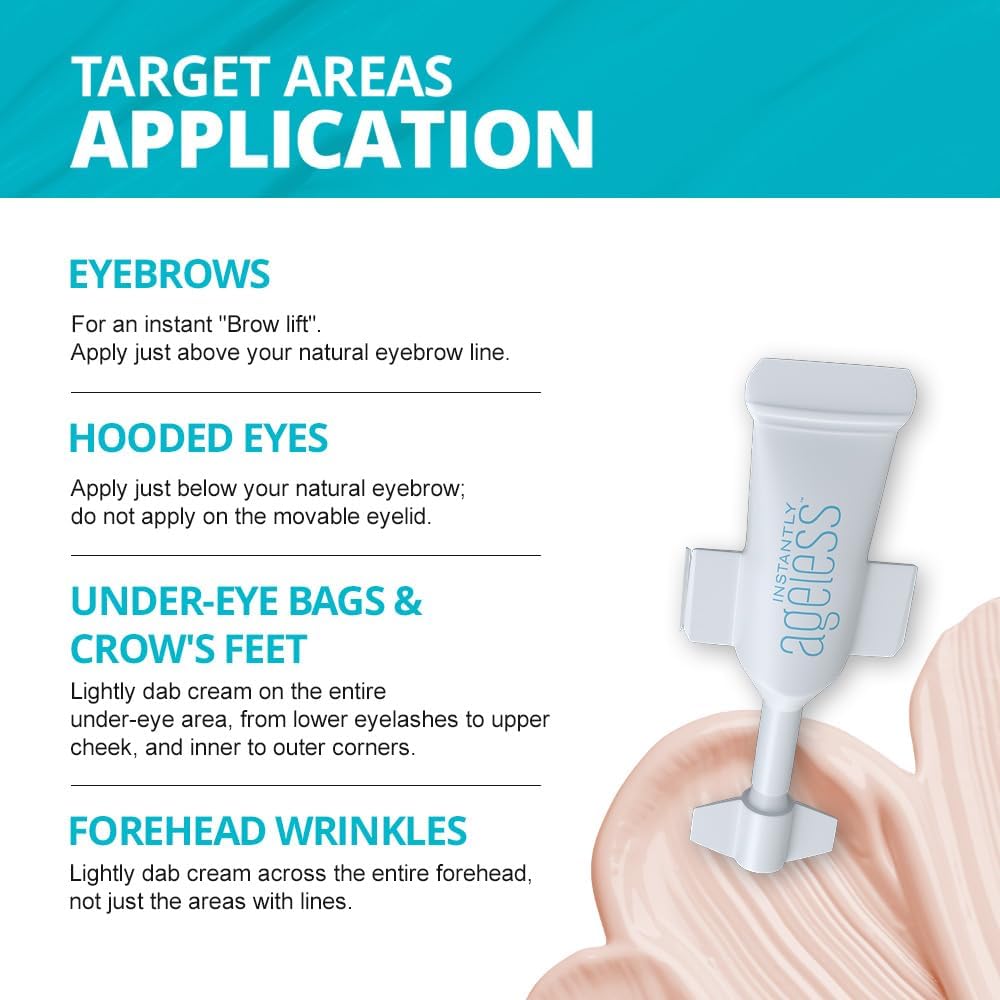Instantly Ageless texture close-up showing gel consistency for targeted tightening benefit