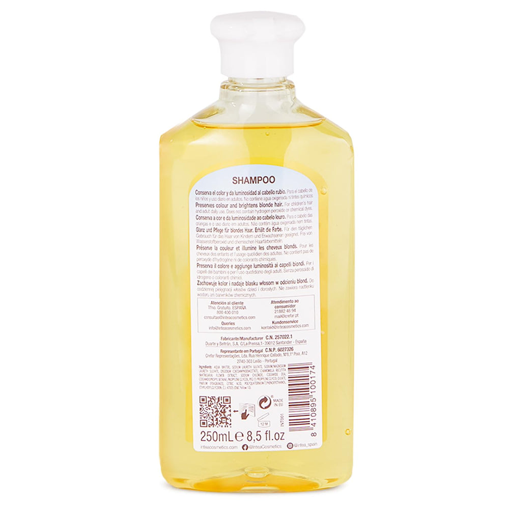 Intea shampoo in bathroom lifestyle setting emphasizing soft shine