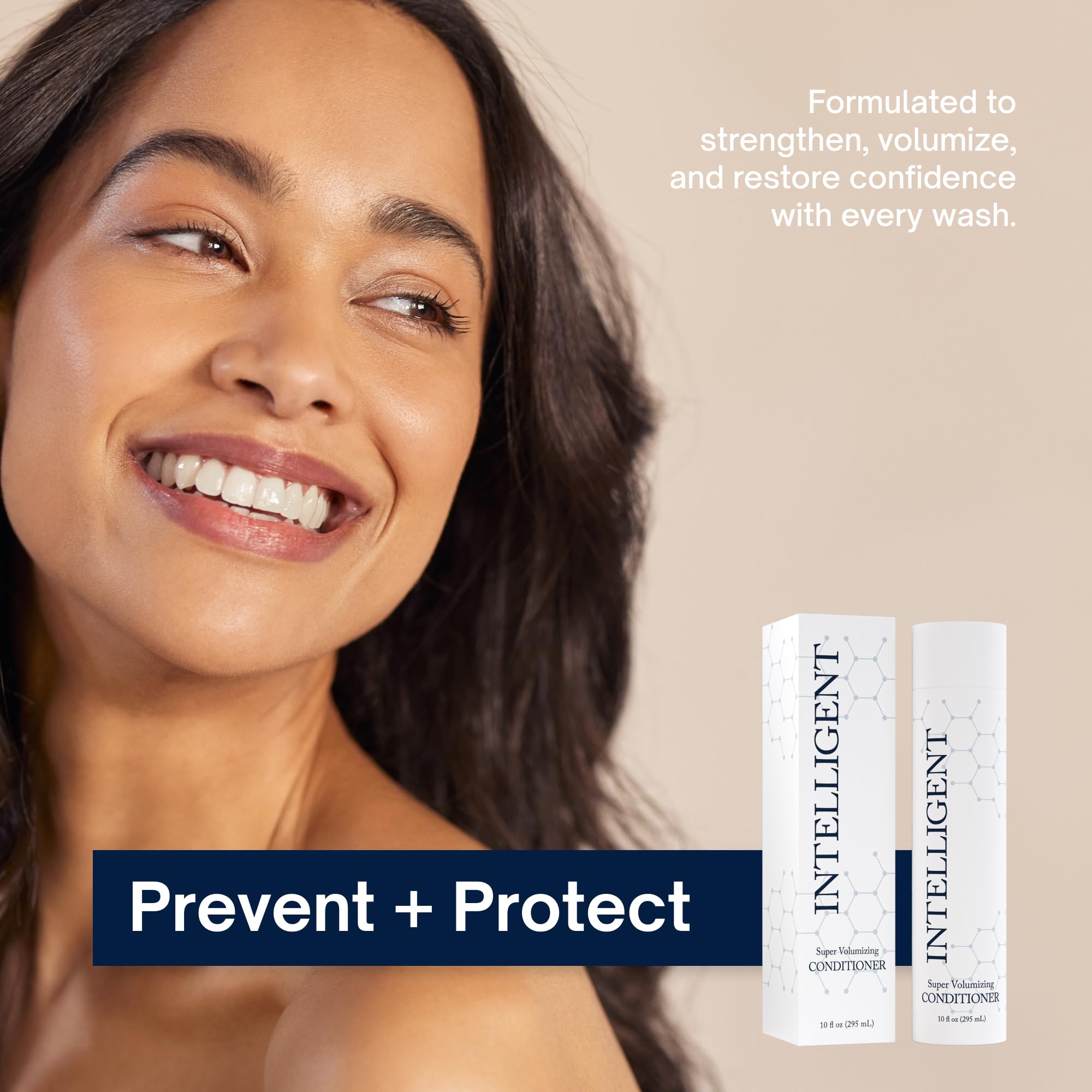 INTELLIGENT bottle on bathroom shelf suggesting daily use and routine benefit