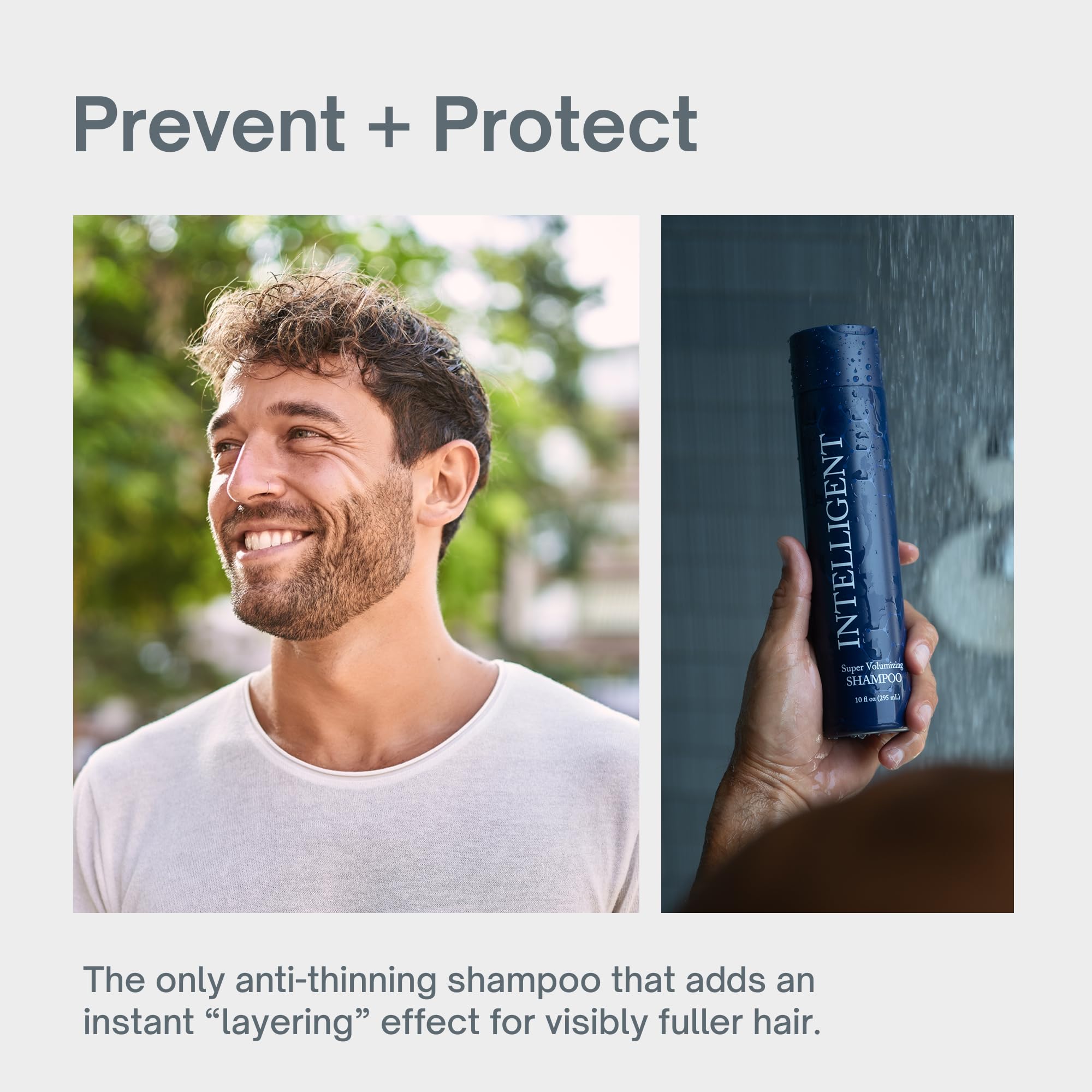 INTELLIGENT shampoo with conditioner pairing to enhance volume and manageability