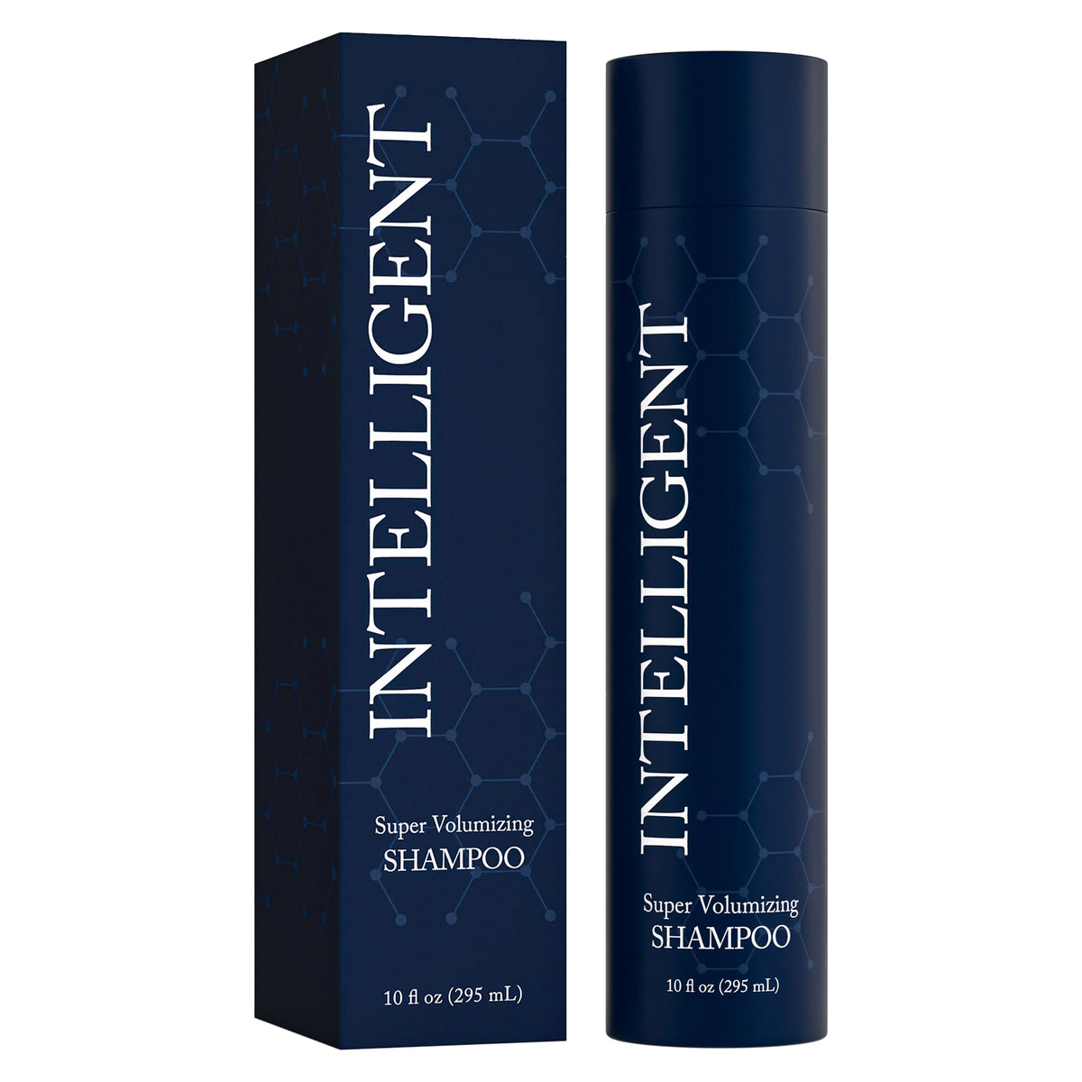 INTELLIGENT front packaging showing 10 fl oz bottle and volumizing benefits