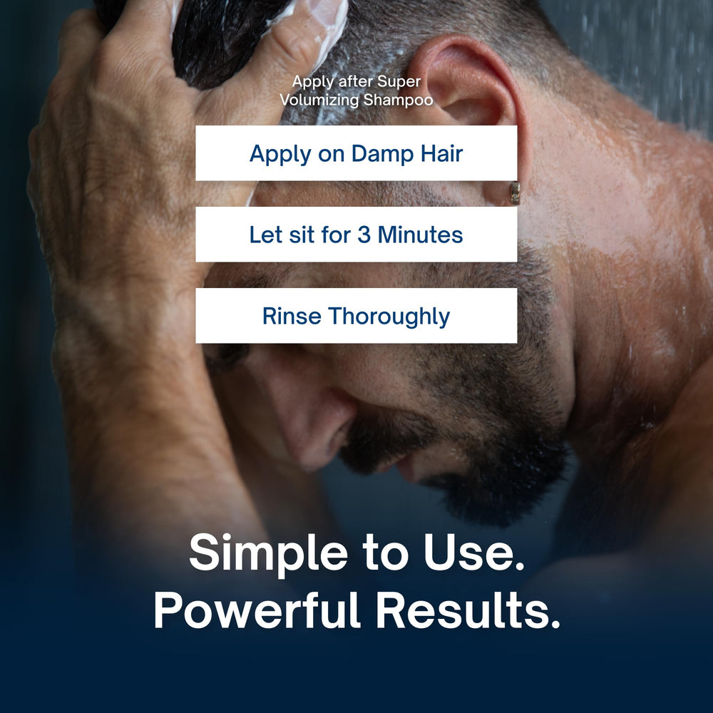 INTELLIGENT conditioner pouring from bottle demonstrating easy application