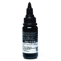 Intenze label close-up showing batch number and sterilization traceability benefit