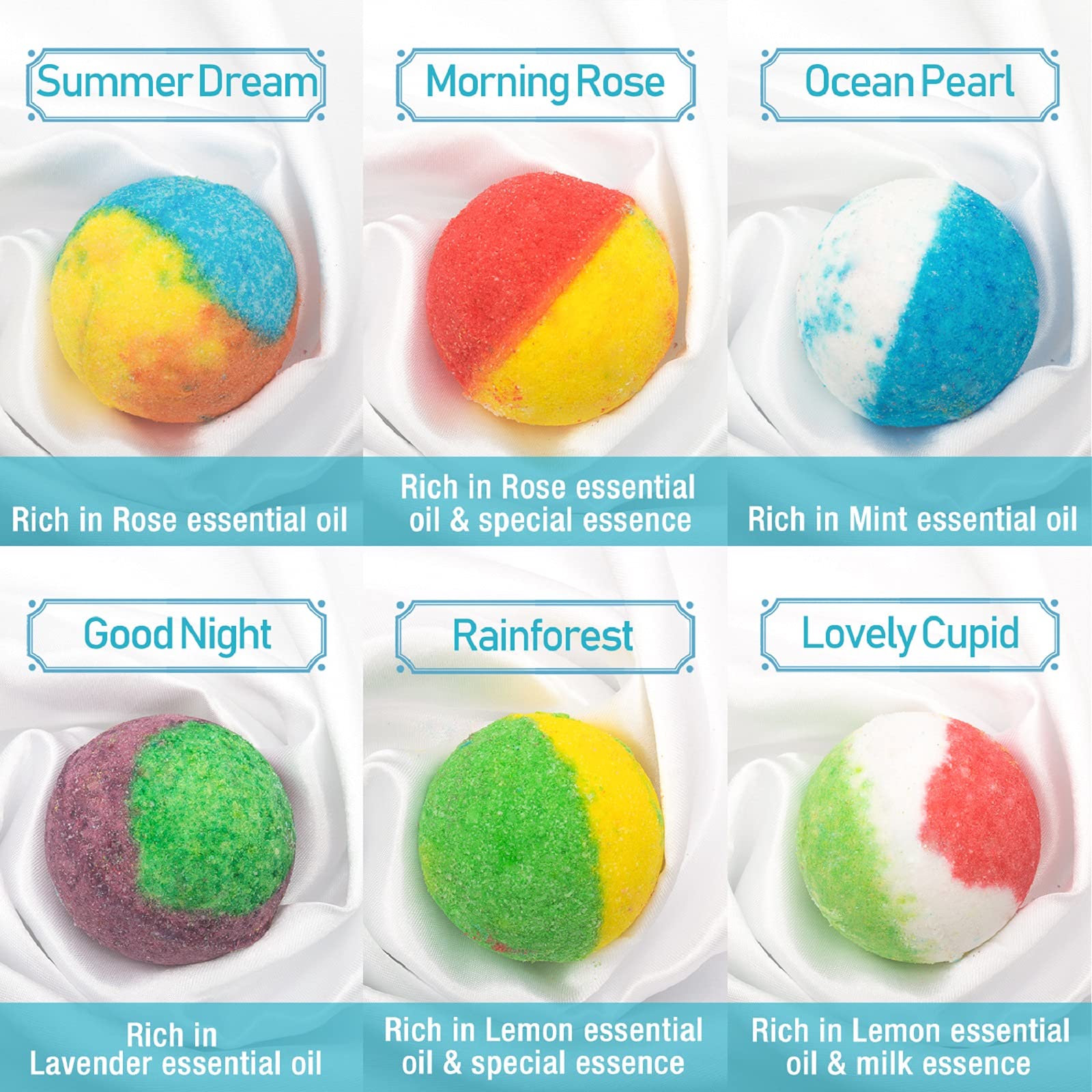 INTEYE bath bomb held in hand showing 1.8-inch scale and easy use
