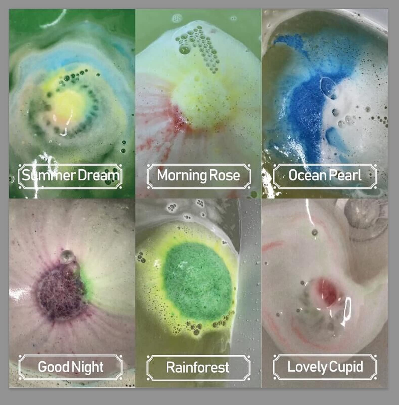 INTEYE close-up of bath bomb texture revealing fine, lightweight fizzing formula