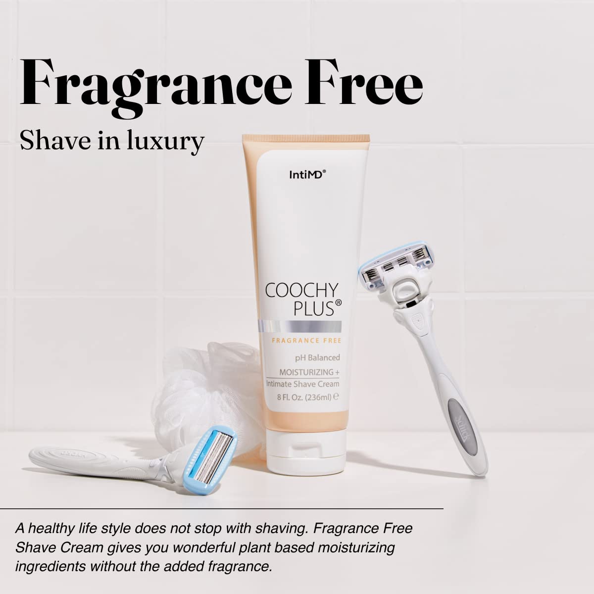 IntiMD Coochy Plus in use at bikini area demonstrating reduced irritation