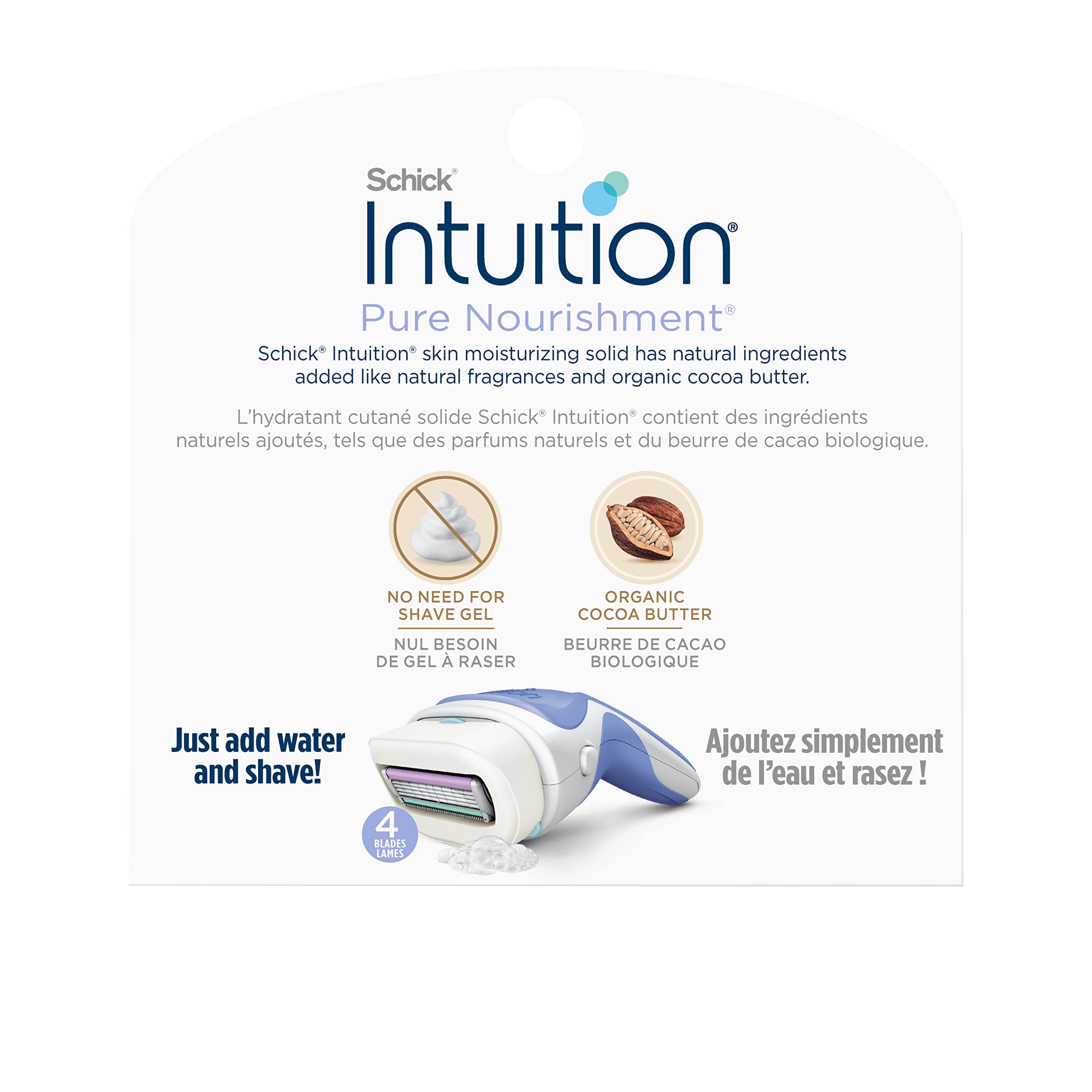 INTUITION moisturizing bar close-up highlighting organic cocoa butter benefits
