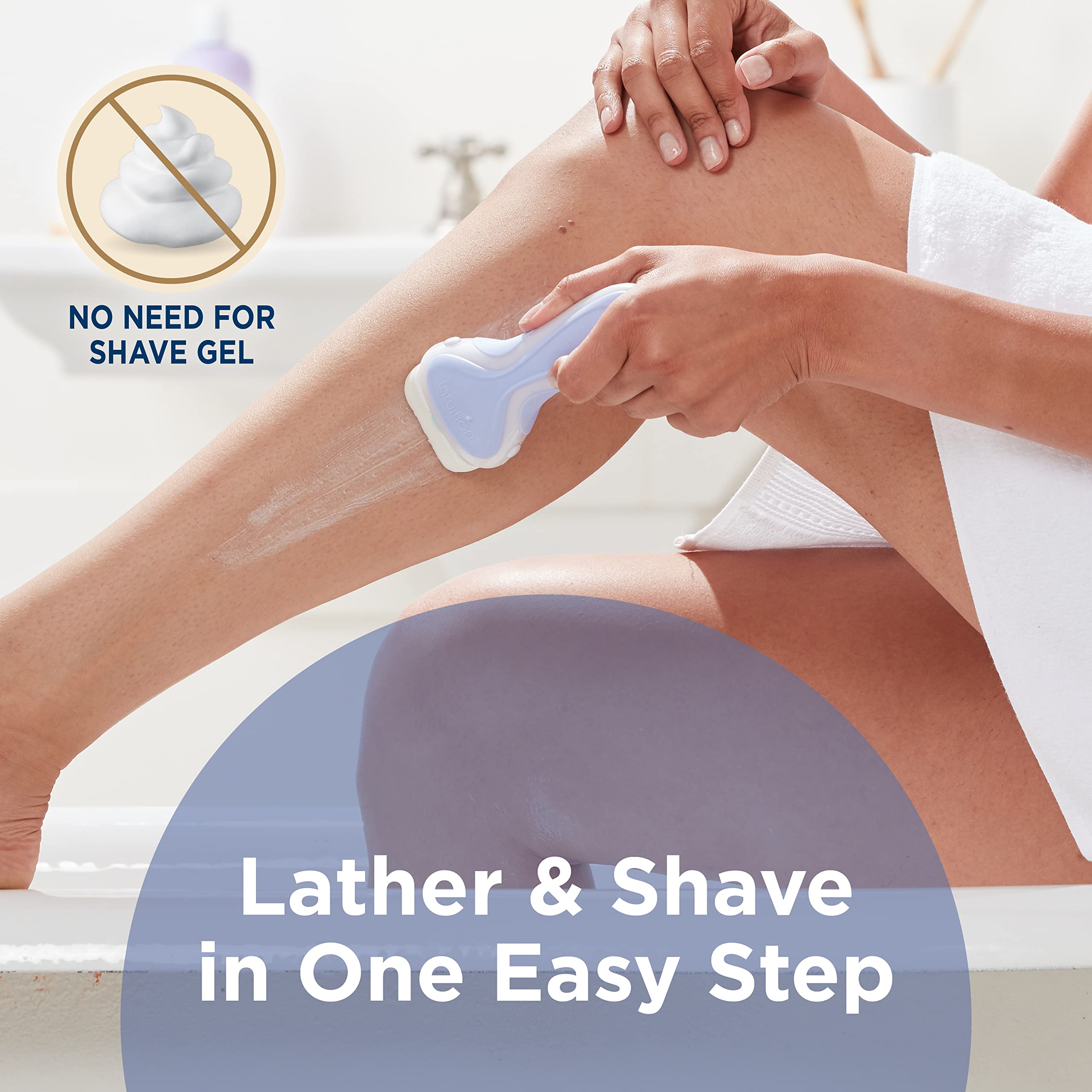 INTUITION four-blade cartridge detail for a smoother shave benefit