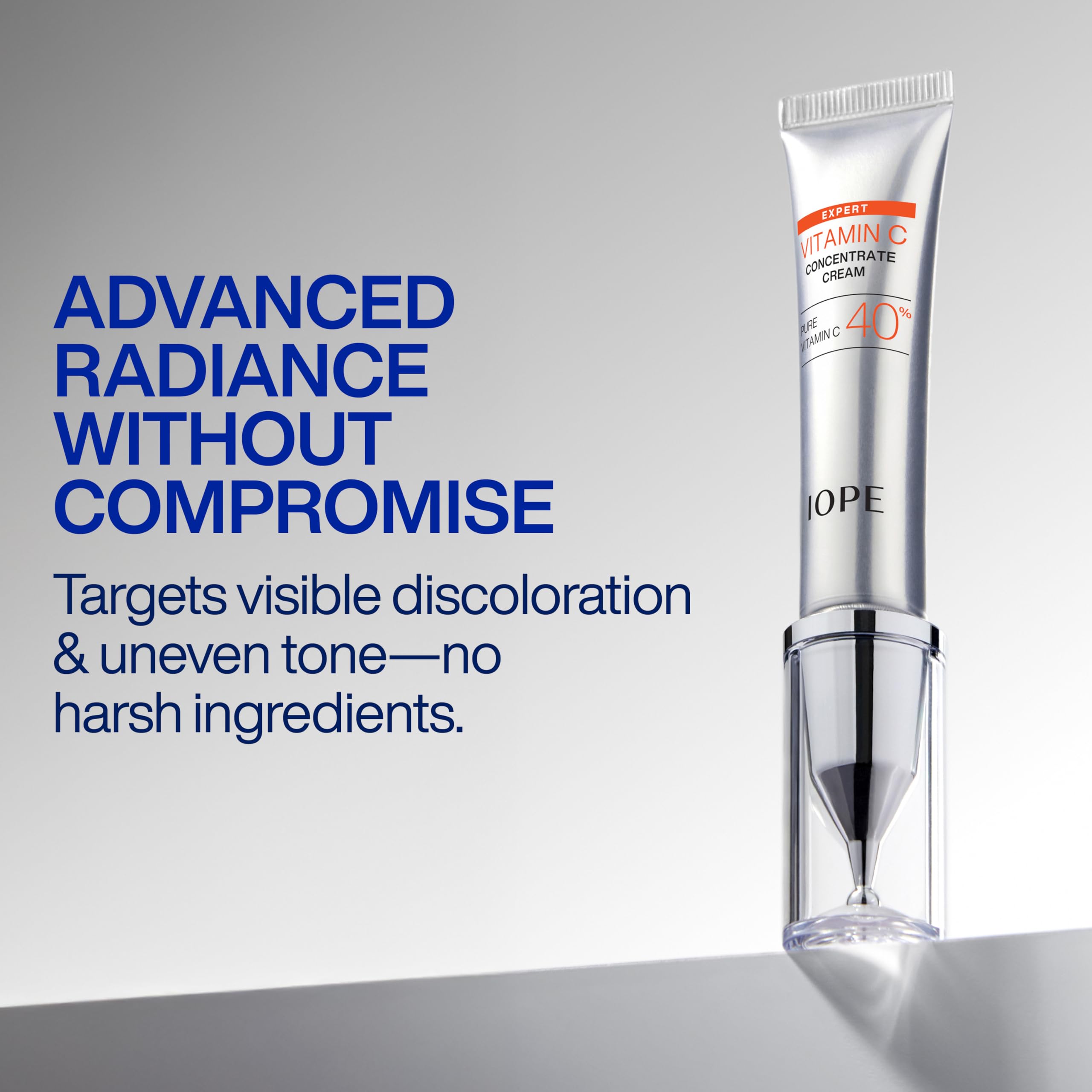 IOPE concentrate applied on hand demonstrating small-amount dosing benefit