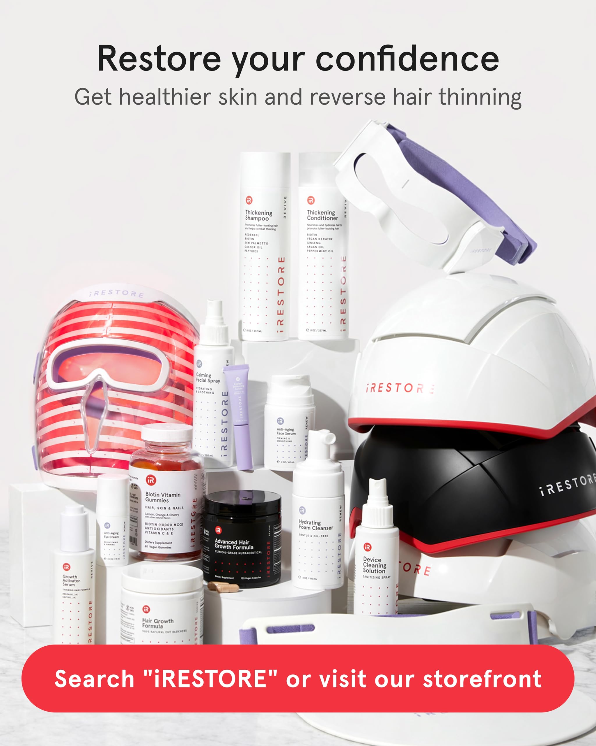 iRestore packaging and manual showing complete kit for easy setup benefit