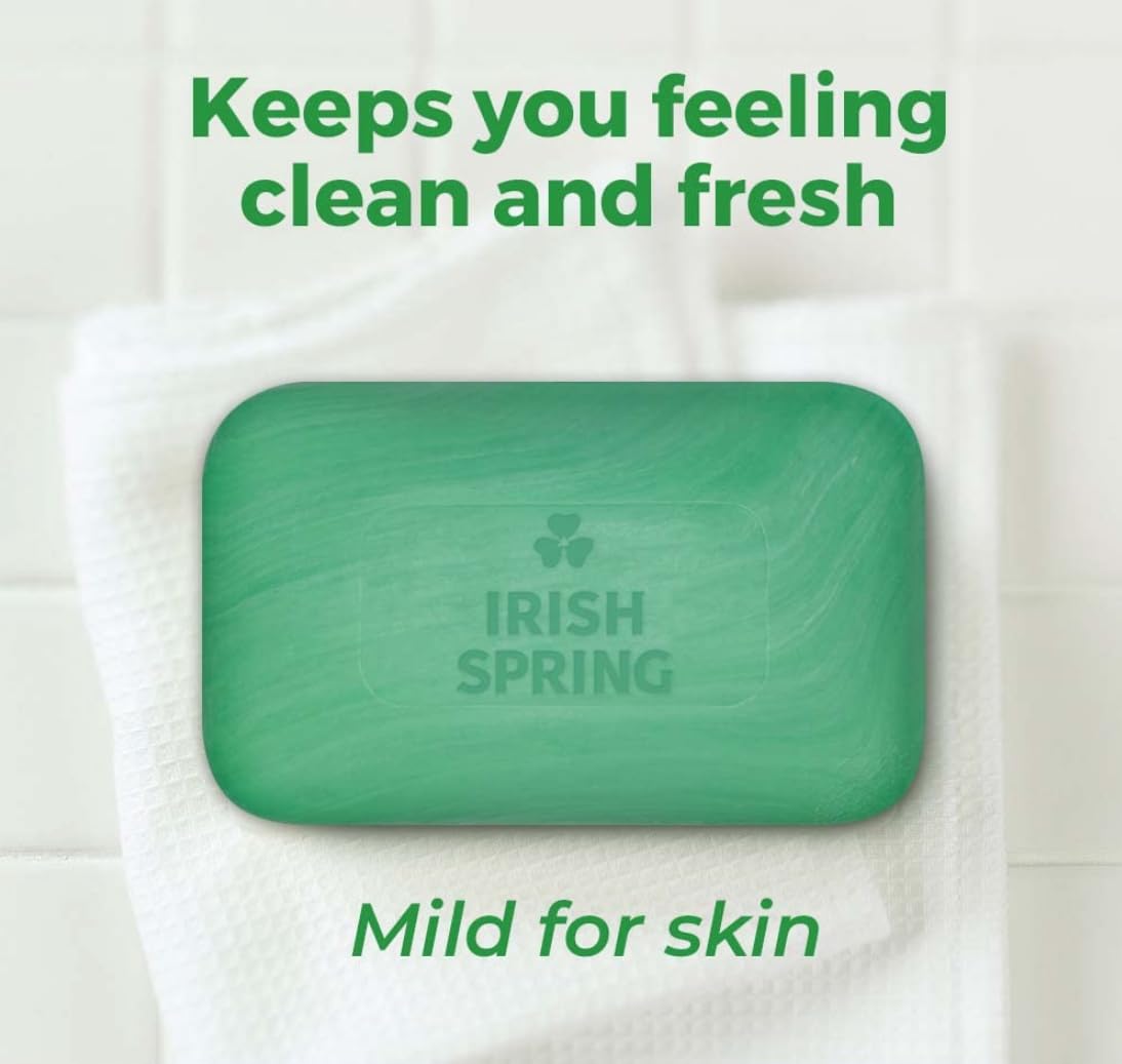Irish Spring aloe single bar close-up highlighting smooth finish and easy grip