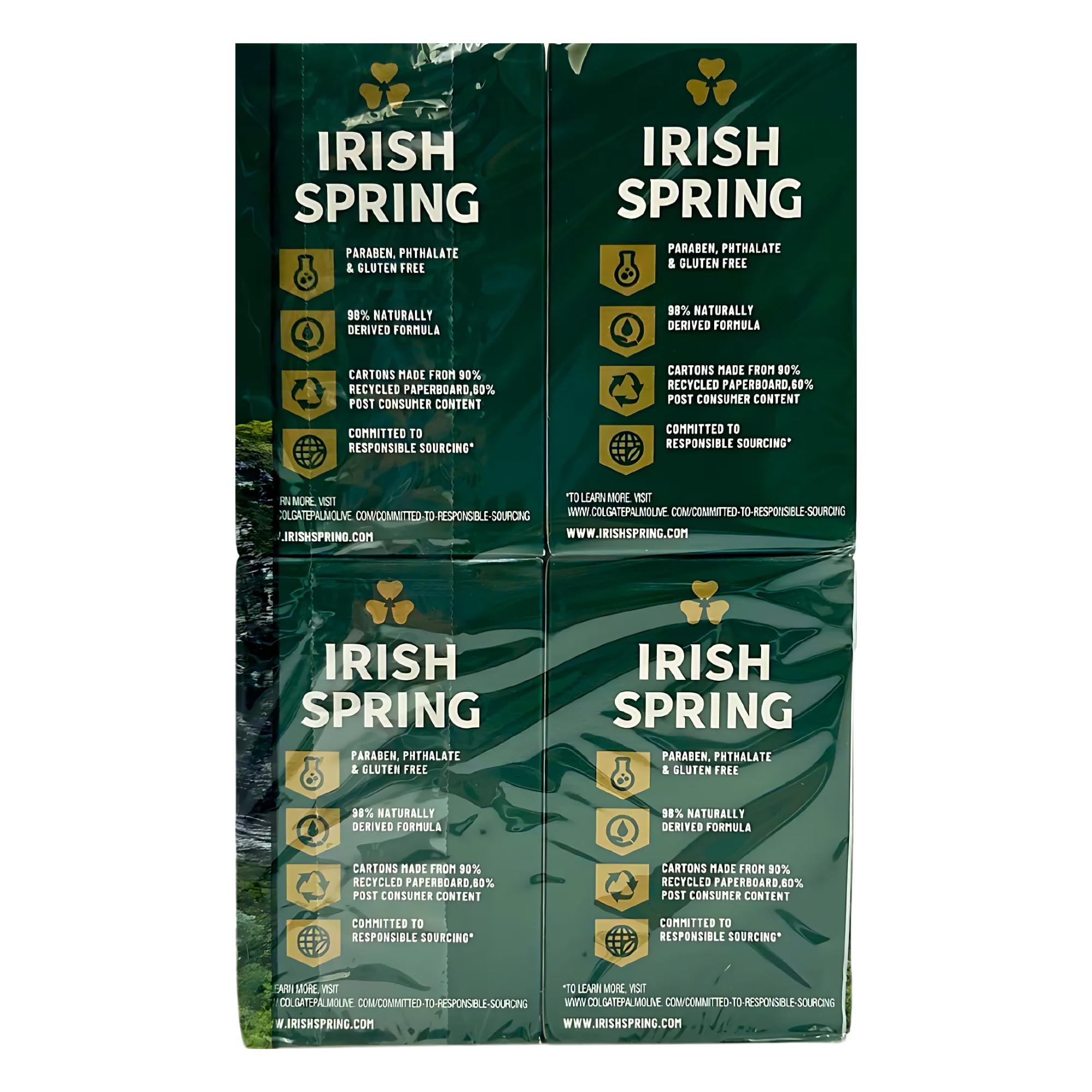 Irish Spring bar close-up with lather demonstrating conditioning and foam