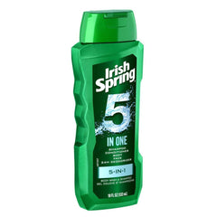 Irish Spring on bathroom shelf lifestyle showing compact pack and space-saving benefit