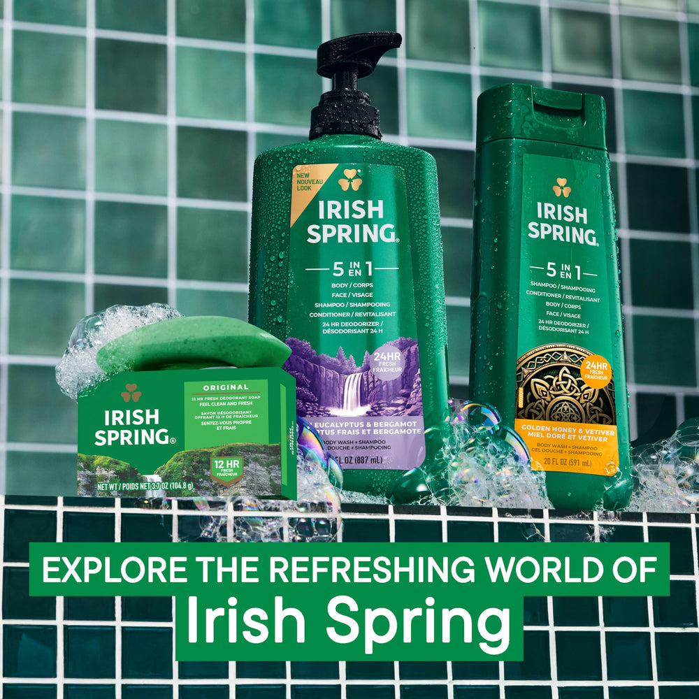 Irish Spring ingredients label close-up emphasizing paraben-free and phthalate-free formulation