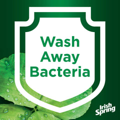 Irish Spring pump dispensing wash onto hand, demonstrating easy, controlled use