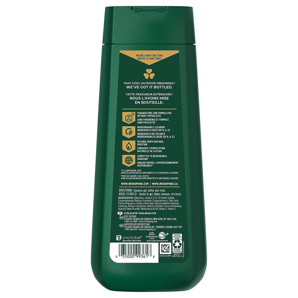 Irish Spring close-up of gel texture and exfoliating beads for effective exfoliation