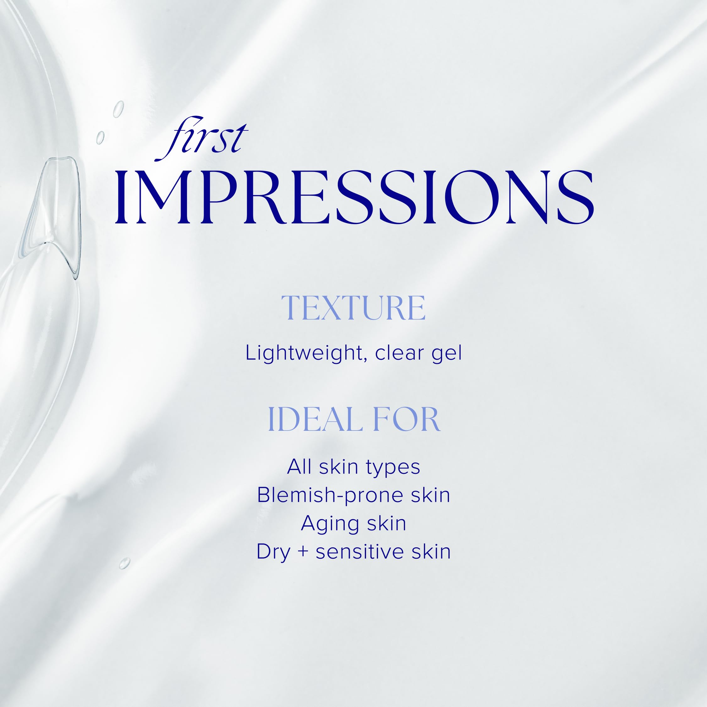 iS CLINICAL gel texture close-up highlighting lightweight, non-greasy formula