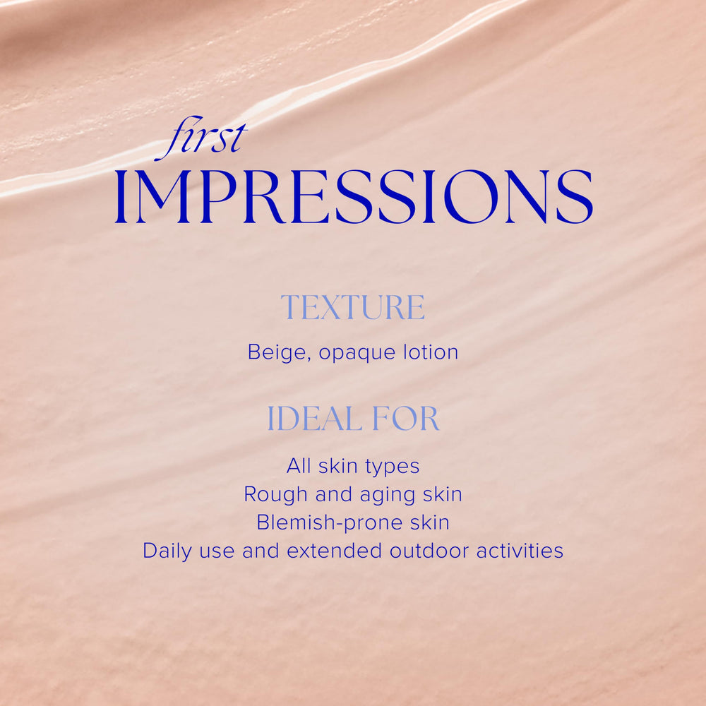 iS CLINICAL close-up of sunscreen texture illustrating ultra-sheer, non-greasy finish and spreadability