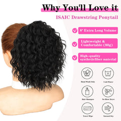 Isaic texture close-up showing soft synthetic curls for natural-looking bounce