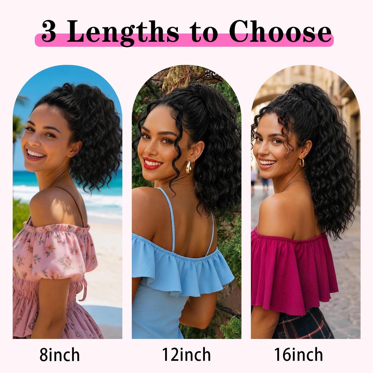 Isaic model wearing low ponytail showing versatile looks for casual events
