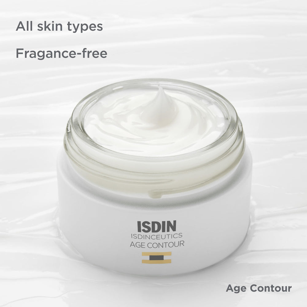 ISDIN product label close-up highlighting key anti-glycation ingredients