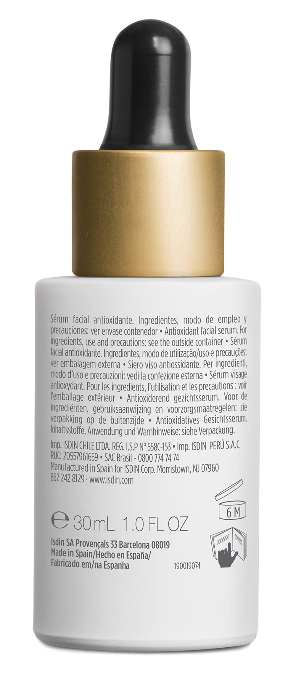 ISDIN developed in Spain badge emphasizing clinical-grade formulation