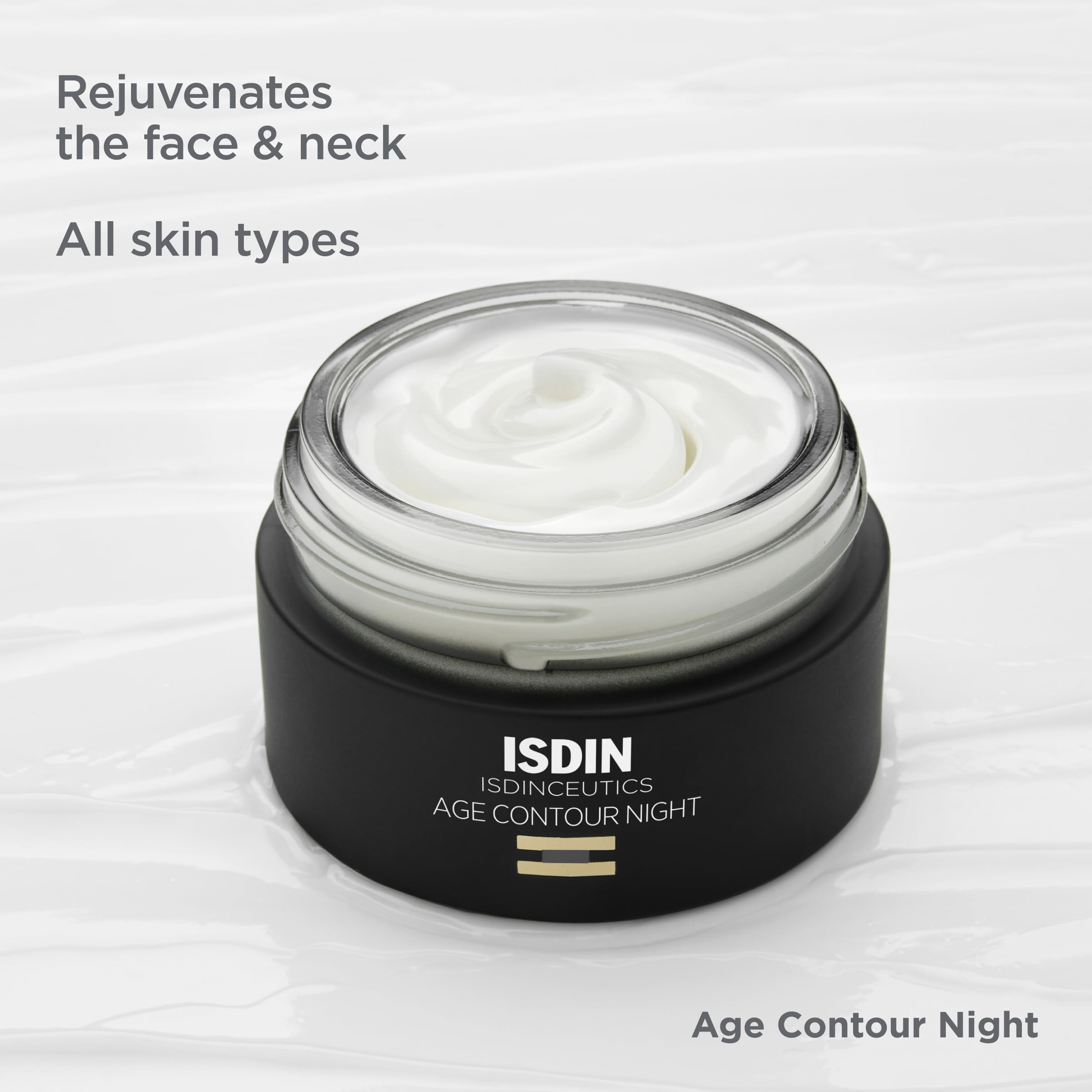 ISDIN ingredients display with melatonin and peptides boosting antioxidant support