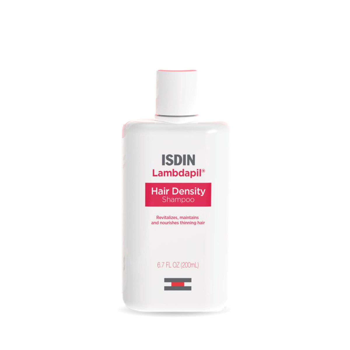ISDIN bottle front view showing product and volumizing benefit
