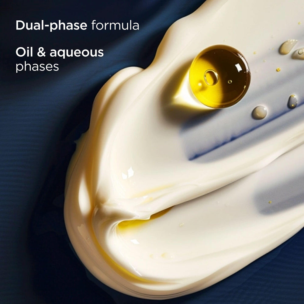 ISDIN pump dispensing mixed serum illustrating easy application and fresh blend