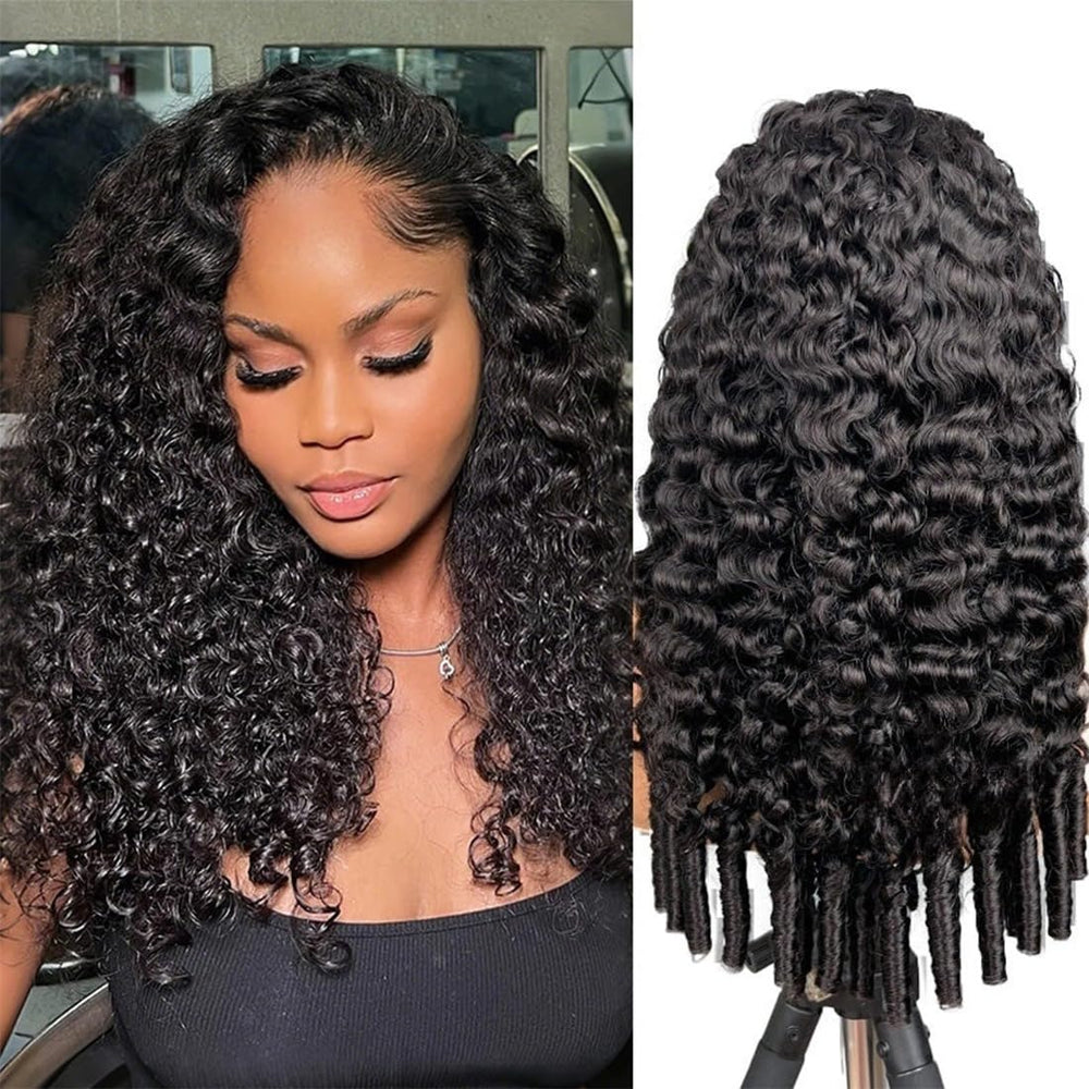 ISEE front view of half wig packaging showing ready-to-wear convenience