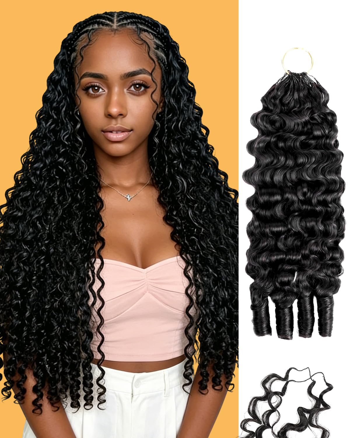 ISHOW front packaging of 55g pre-looped crochet hair showing neat bundles and shade