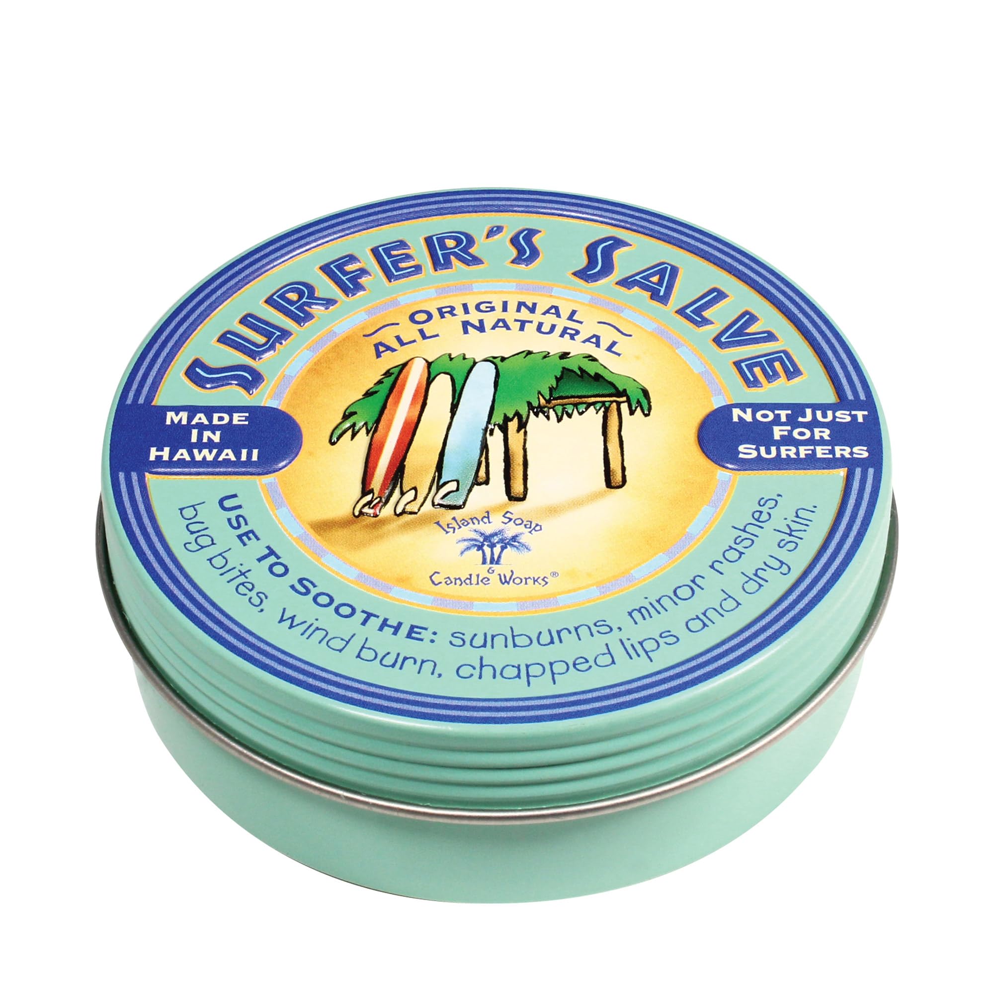 Island Soap & Candle Works lifestyle shot on beach showing protection from sun and wind