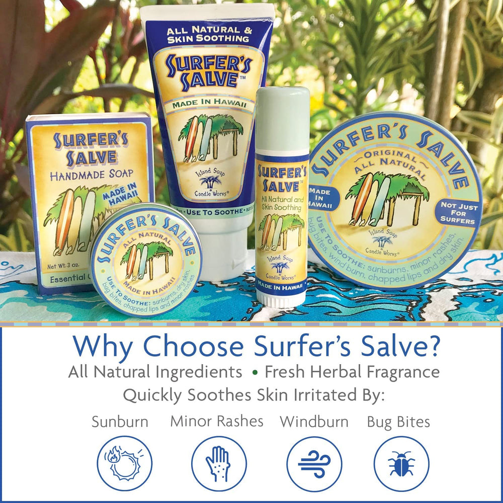 Island Soap & Candle Works close-up of balm texture demonstrating creamy moisturizing barrier