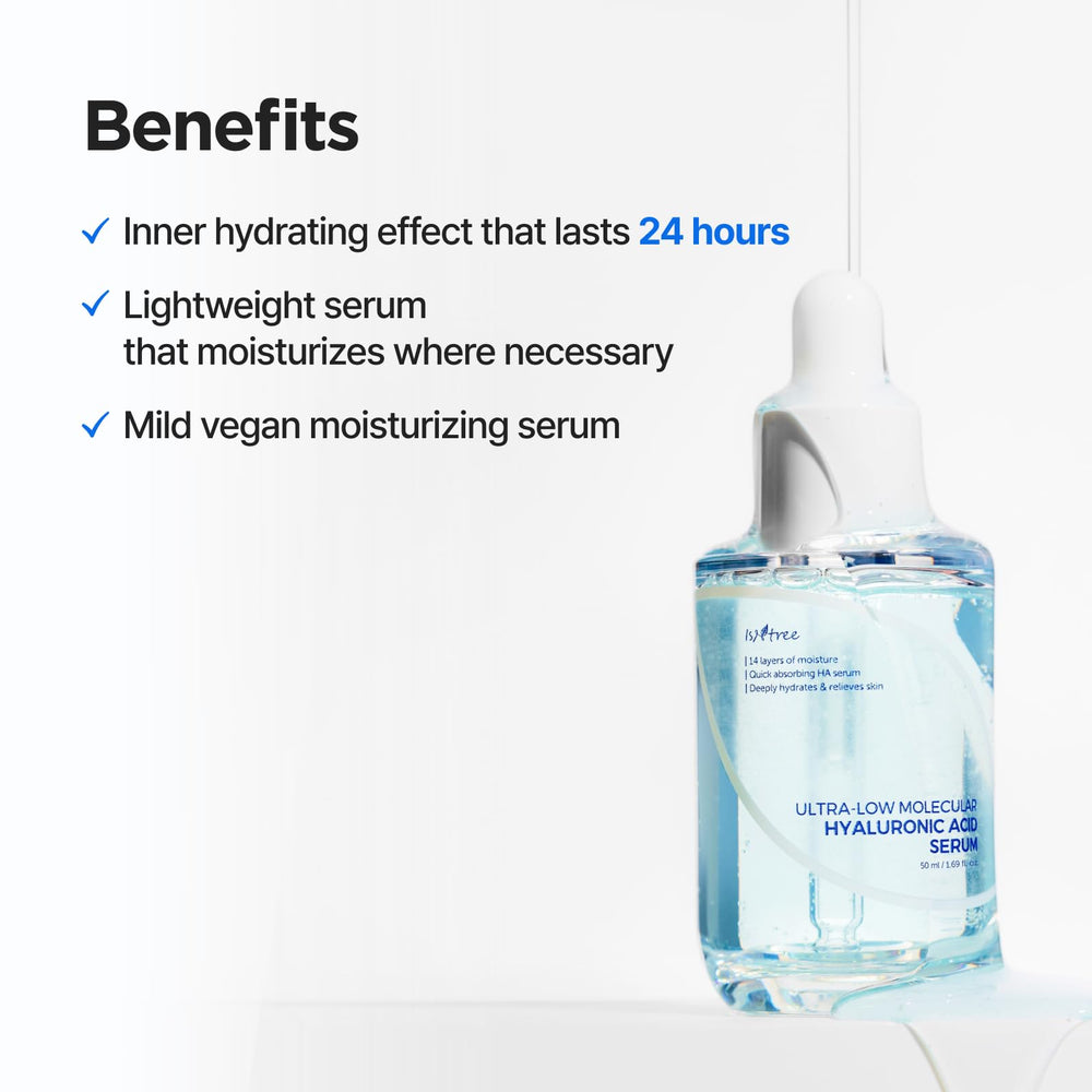 IsNtree application on skin showing serum spread for fast-absorbing hydration benefit
