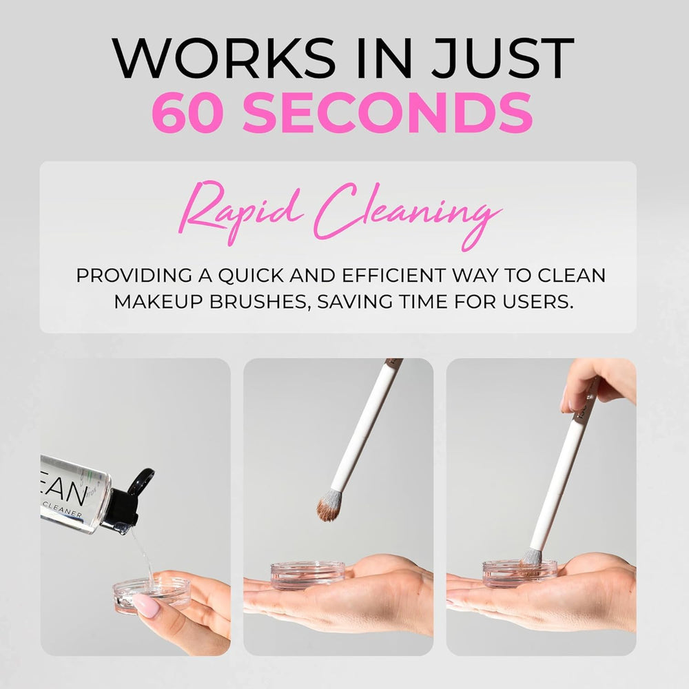 Microfiber cloth wiping brush with Isoclean showing quick color lift benefit