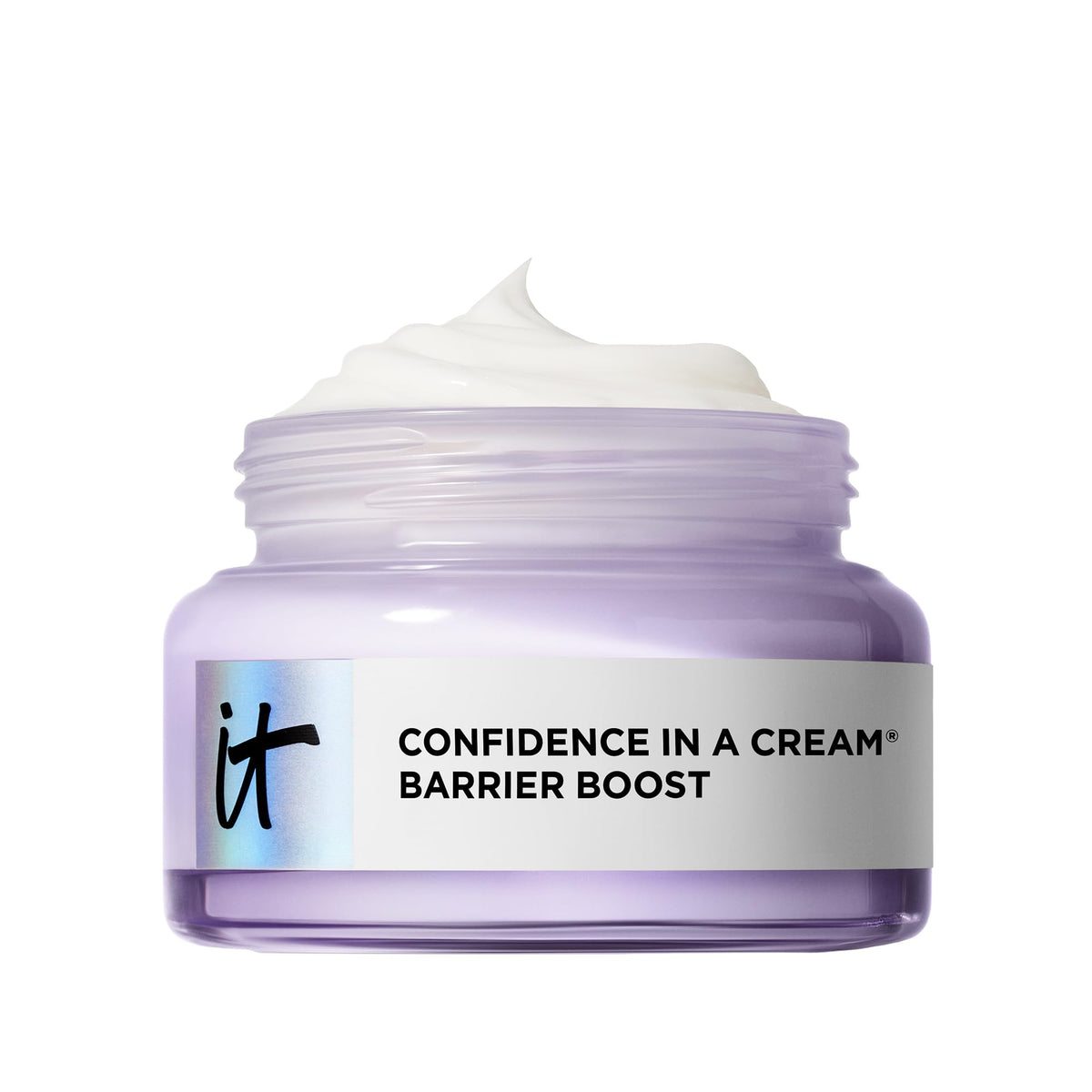 IT Cosmetics front jar showing cream packaging and clear product identity for confidence