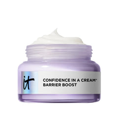 IT Cosmetics front jar showing cream packaging and clear product identity for confidence