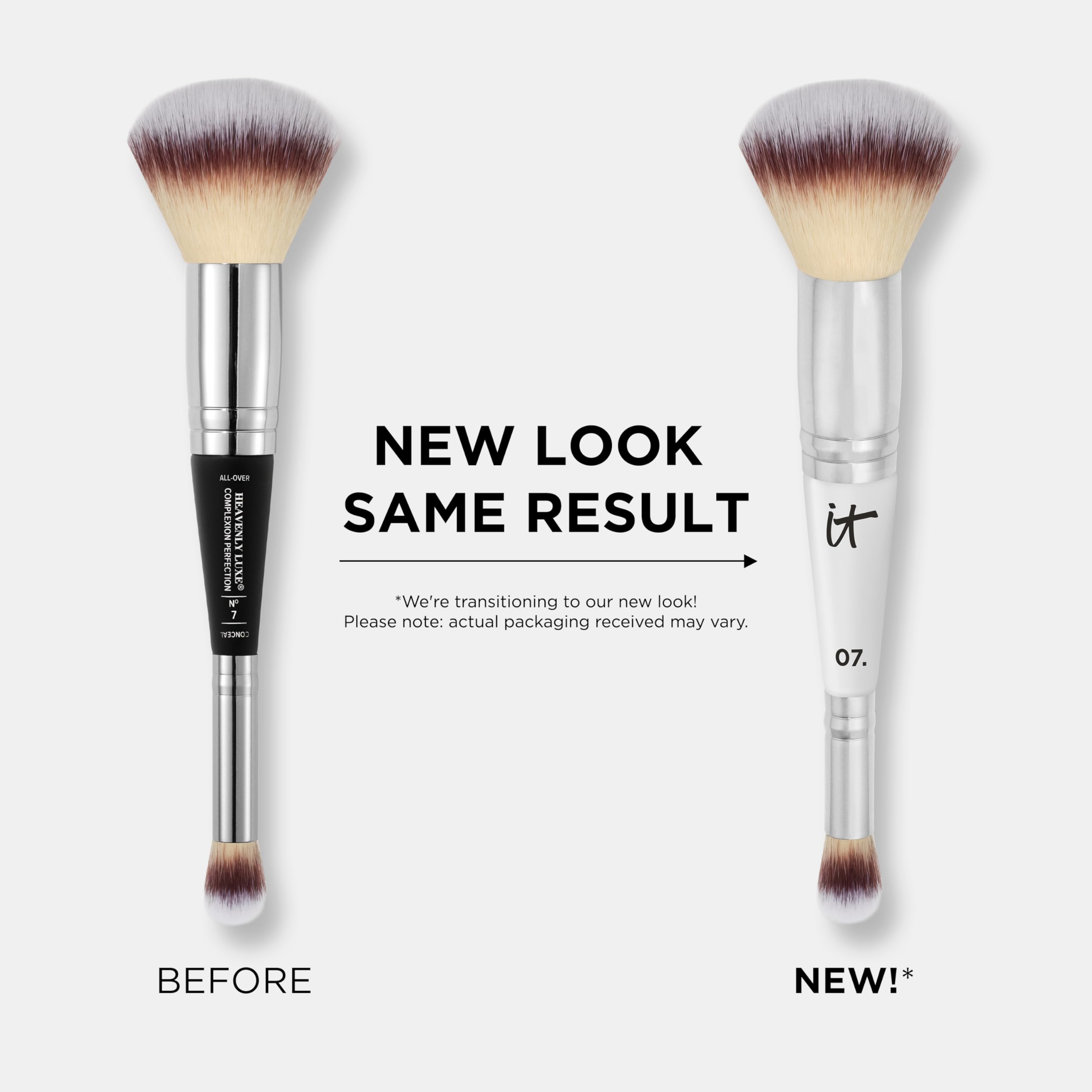 IT Cosmetics large end close-up highlighting dense 12,800 bristles for smooth foundation application
