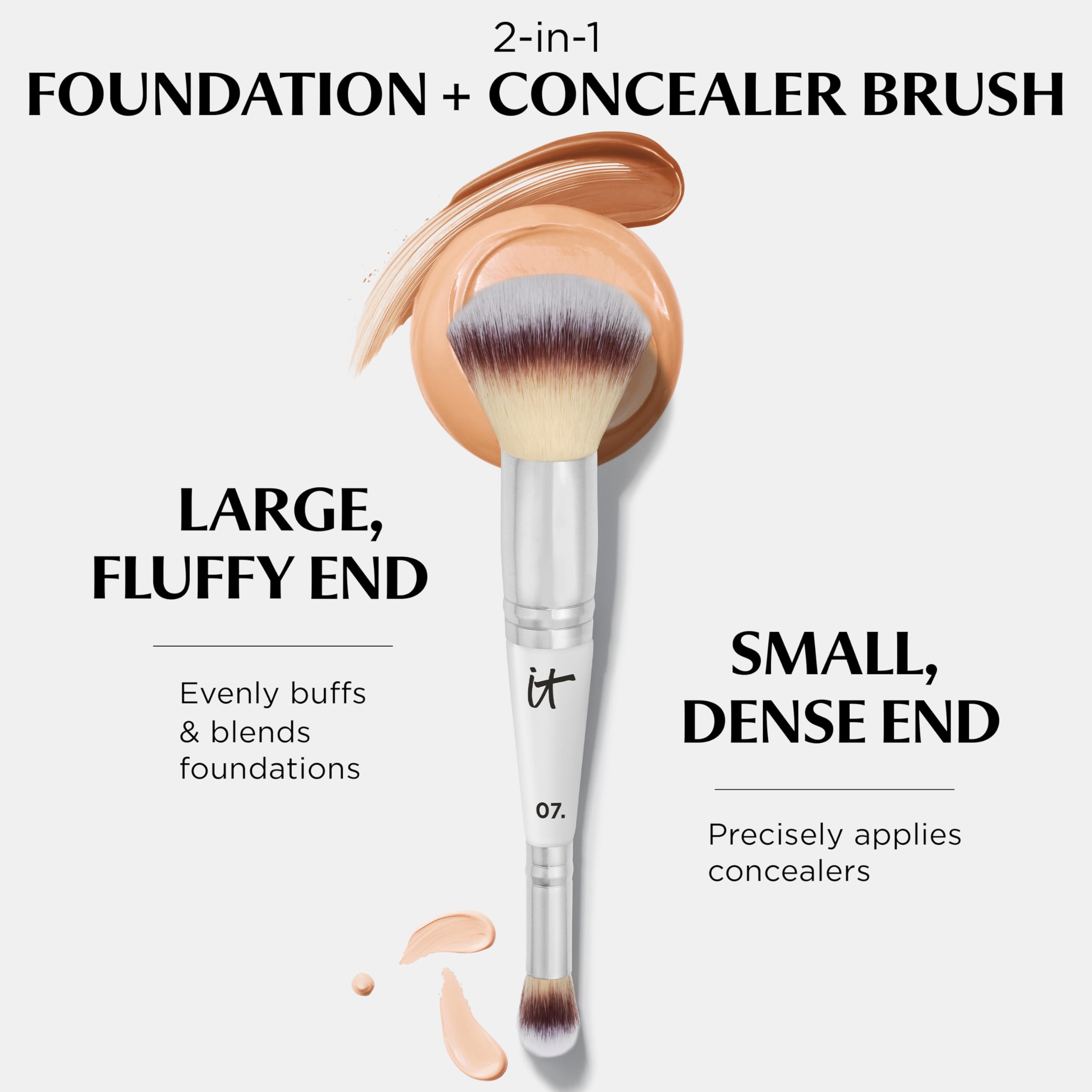 IT Cosmetics micro end detail showing precise tip for targeted concealer and fine blending