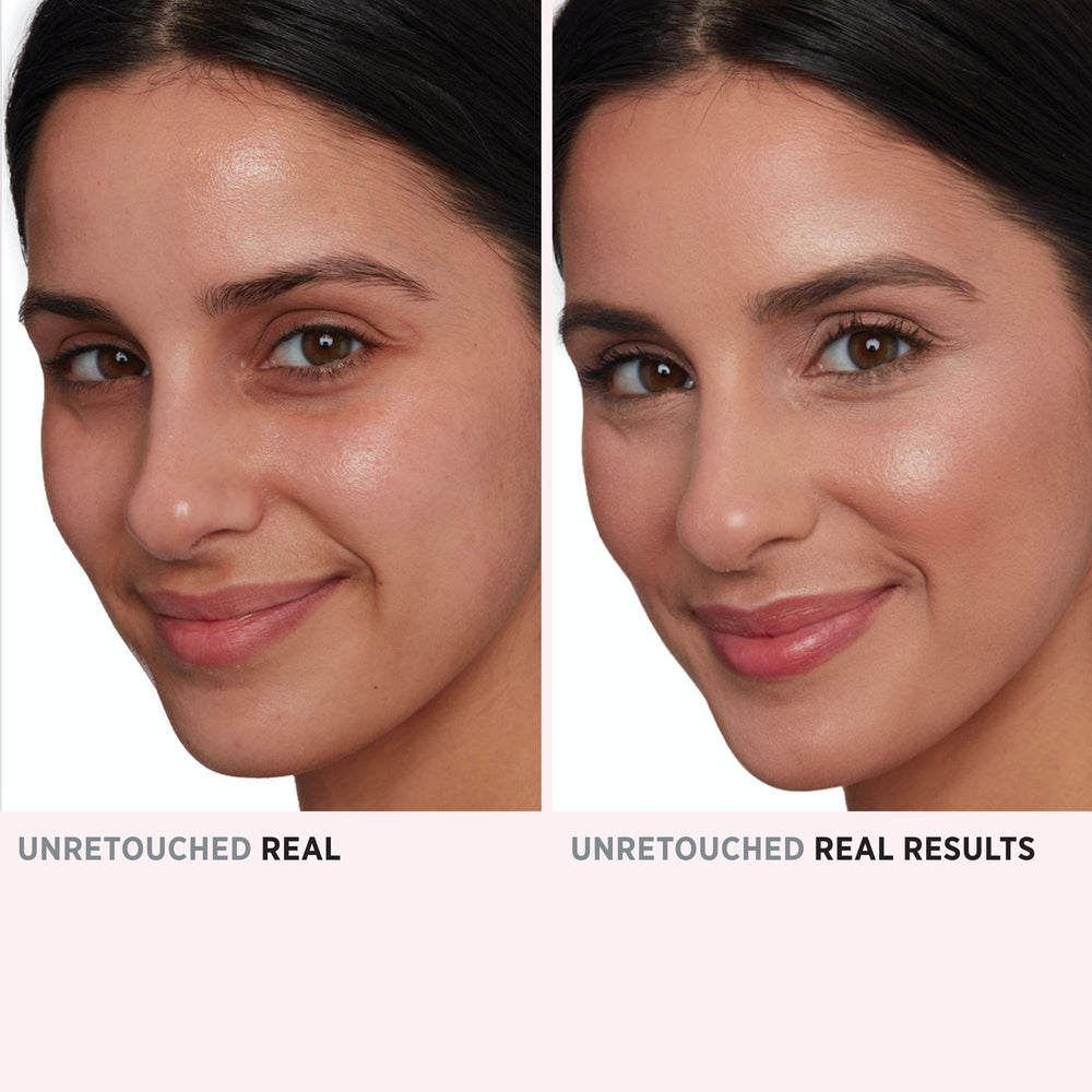 Close-up of bronzer pan texture highlighting silk finish and blurring benefit