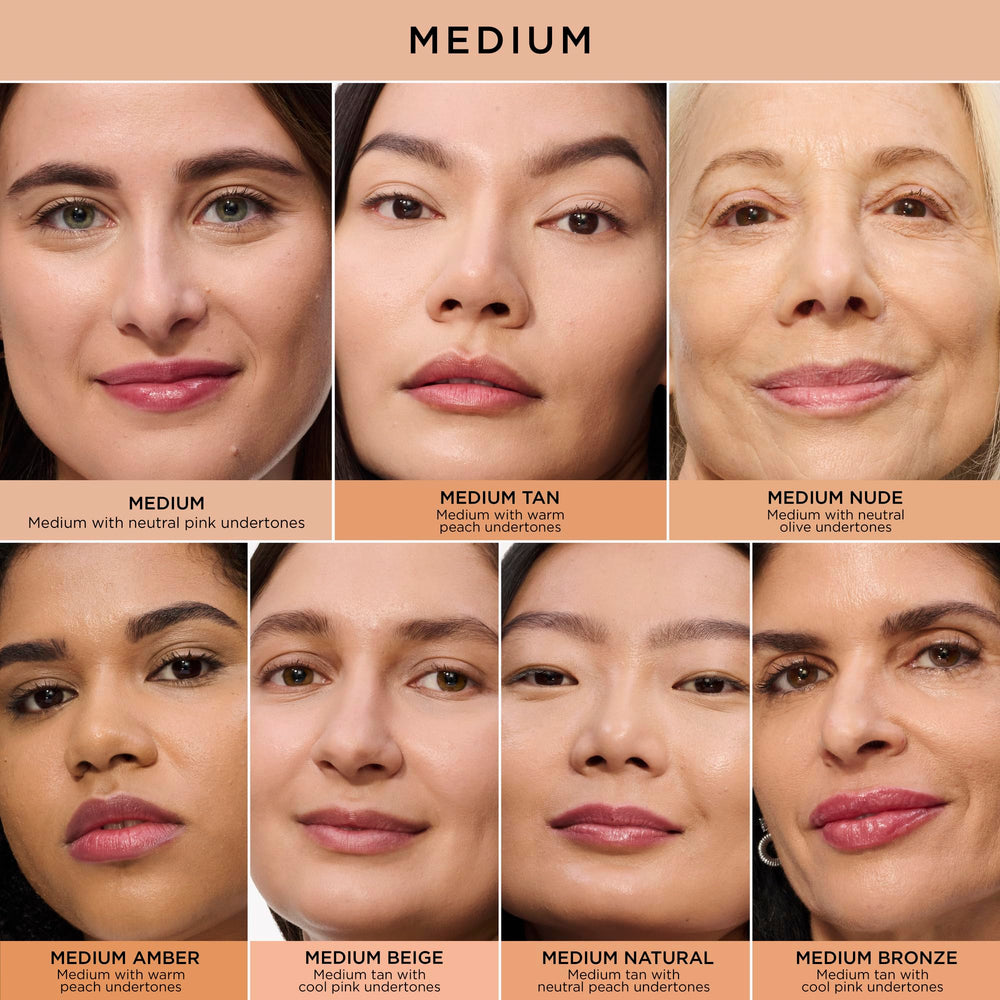 IT Cosmetics concealer blended with brush showing seamless application benefit