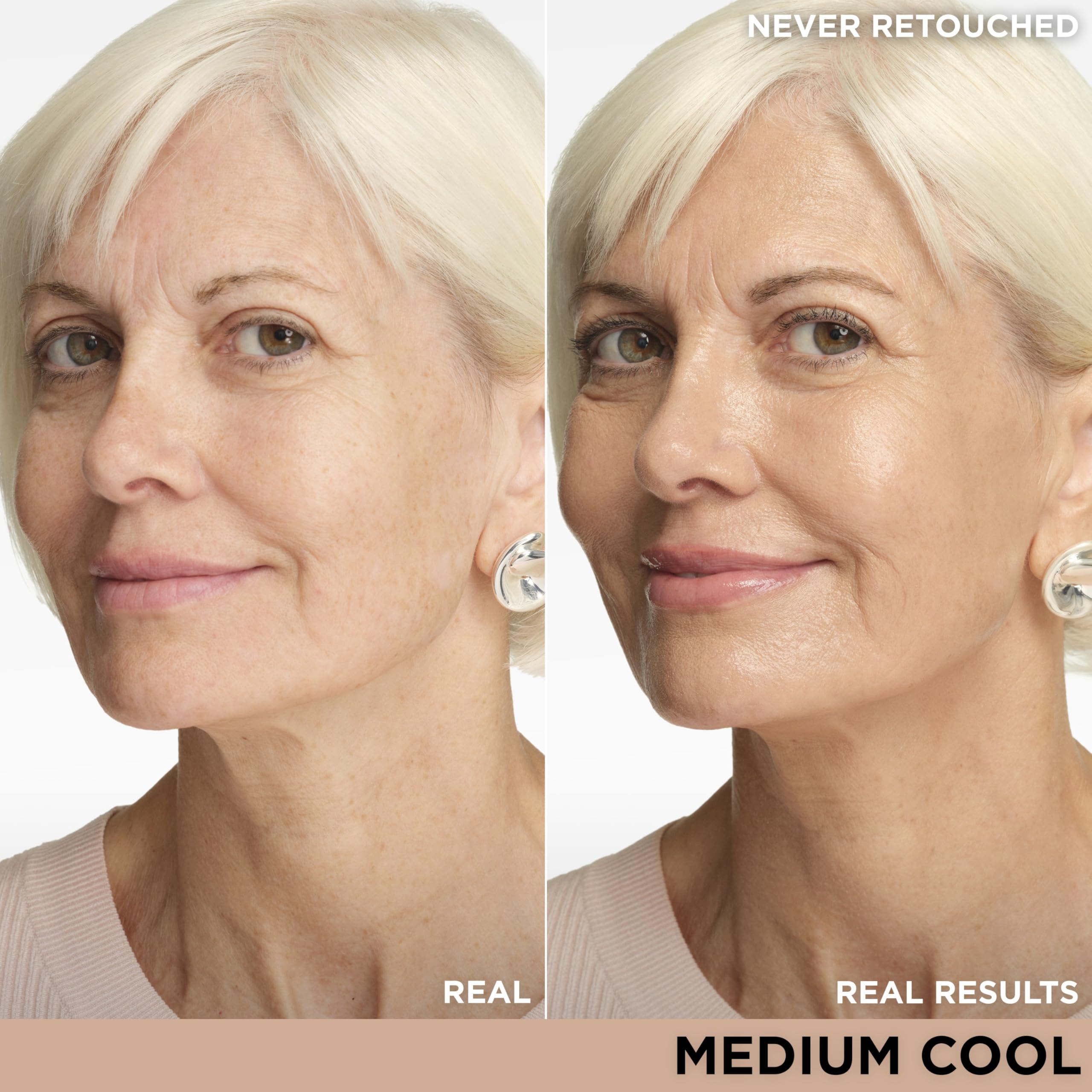 IT Cosmetics creamy texture swipe showing dewy finish and blendability