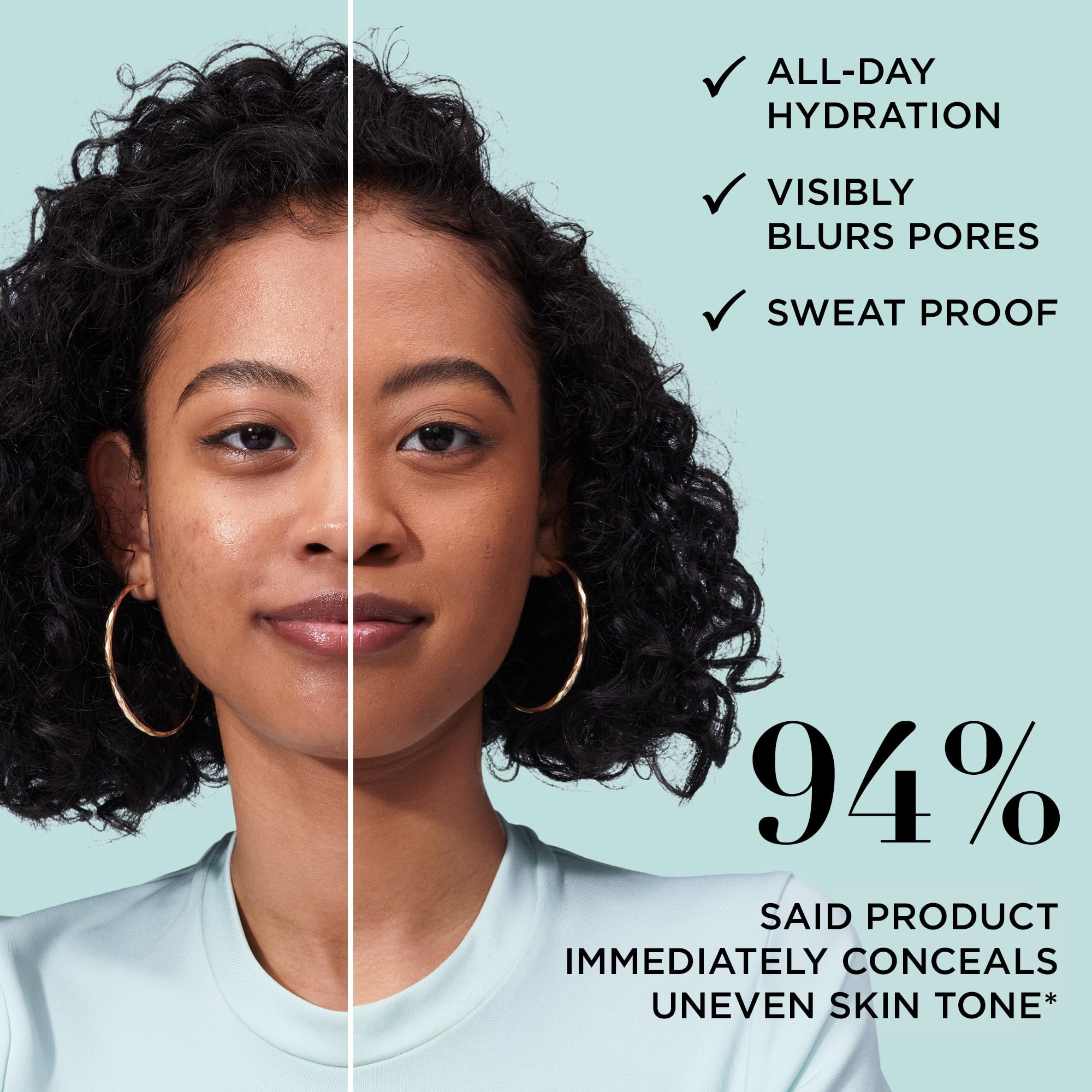IT Cosmetics with complexion brush showing easy blending and crease-free finish benefit