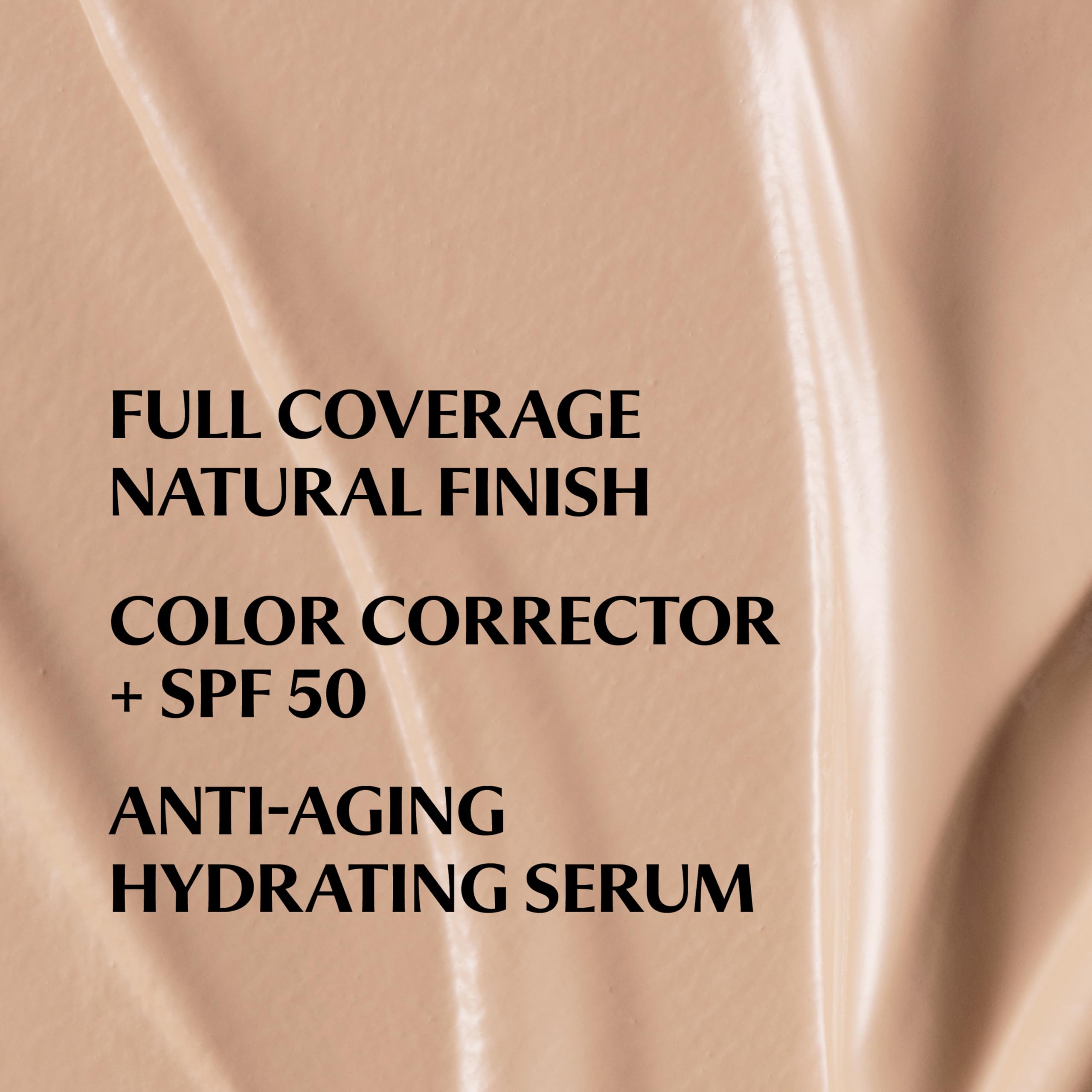 IT Cosmetics CC+ Cream texture swipe on white surface showing creamy blendable finish