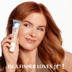 IT Cosmetics dewy finish close-up highlighting natural glow benefit