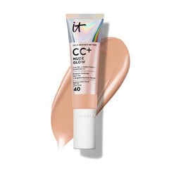 IT Cosmetics front packaging of CC+ Nude Glow showing bottle and label for easy identification